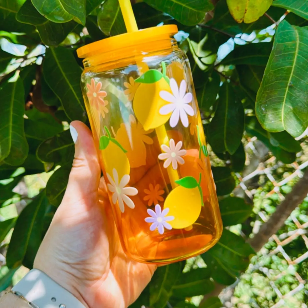 Lemon Glass Cup Tumbler