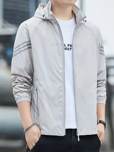 Men's Summer UV Protection Ice Silk Sunscreen Jacket, Thin Quick-Dry Fishing Coat, Lightweight Breathable Outdoor Wear