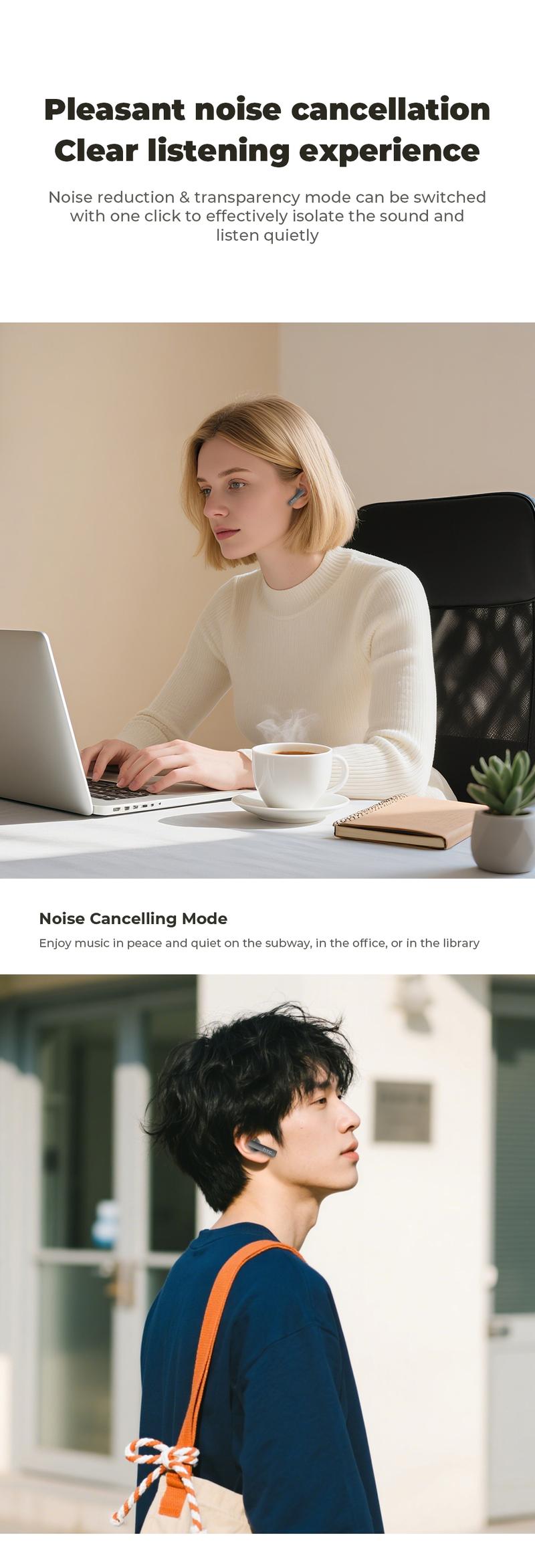 HTC NE40 Wireless Earphones Bluetooth 6.0, LED Display High Fidelity, for Gaming, Office, Sports, Music & Phone Calls TWS Earbuds , IPX5 Waterproof Earphones, Built-in Microphone In Ear Earphones