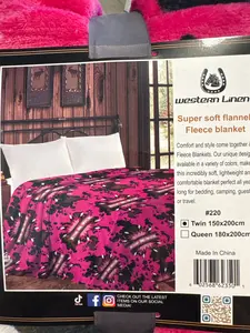 Hot Pink Aztec & Cow Throw Blanket