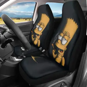2 Piece Car Seat Covers Set, Car Seat Protector, Big Cute Eyes Print, High Comfort Universal Fit, Durable Design, Enhance Car Interior Style