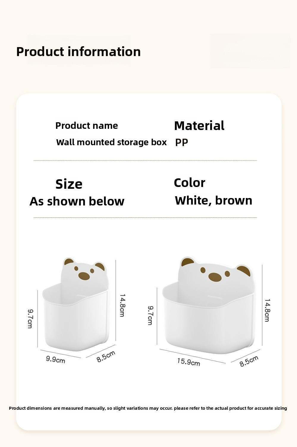 Cartoon wall storage box, ginger, garlic storage wall hanging storage box, storage basket, multi-functional kitchen wall storage rack, no-drilling adhesive hooks