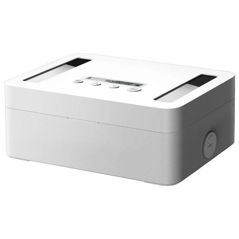 Vaydeer Metal Time Lock Box, Phone Locked box with Timer, Locking Safe Storage, Self-Control Locker with USB C Charge, Child Lock, Smart Timed Release Jail for Phone/iPad Mini/Remote/Medicine/Snack