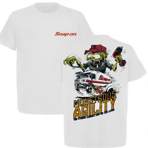 Snap-On Monstrous Agility T-Shirt, Vintage Y2K Graphic Tee, Gift for Mechanics, Gift for Gearheads, Gift for Streetwear Fans