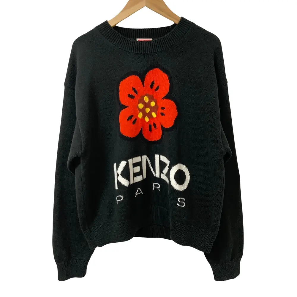 Pre-owned KENZO Wool Small Leather Goods BOKE FLOWER Knit Sweater