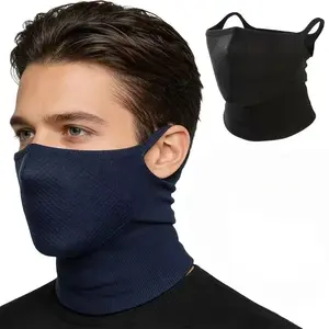 2pcs/Men's and Women's Fashion Neck Cover, Breathable Geometric Half-Face Mask, Ear-Hanging Type, Unisex, Suitable for Outdoor Activities, Cycling, Hiking, Running, Skiing, Cosplay