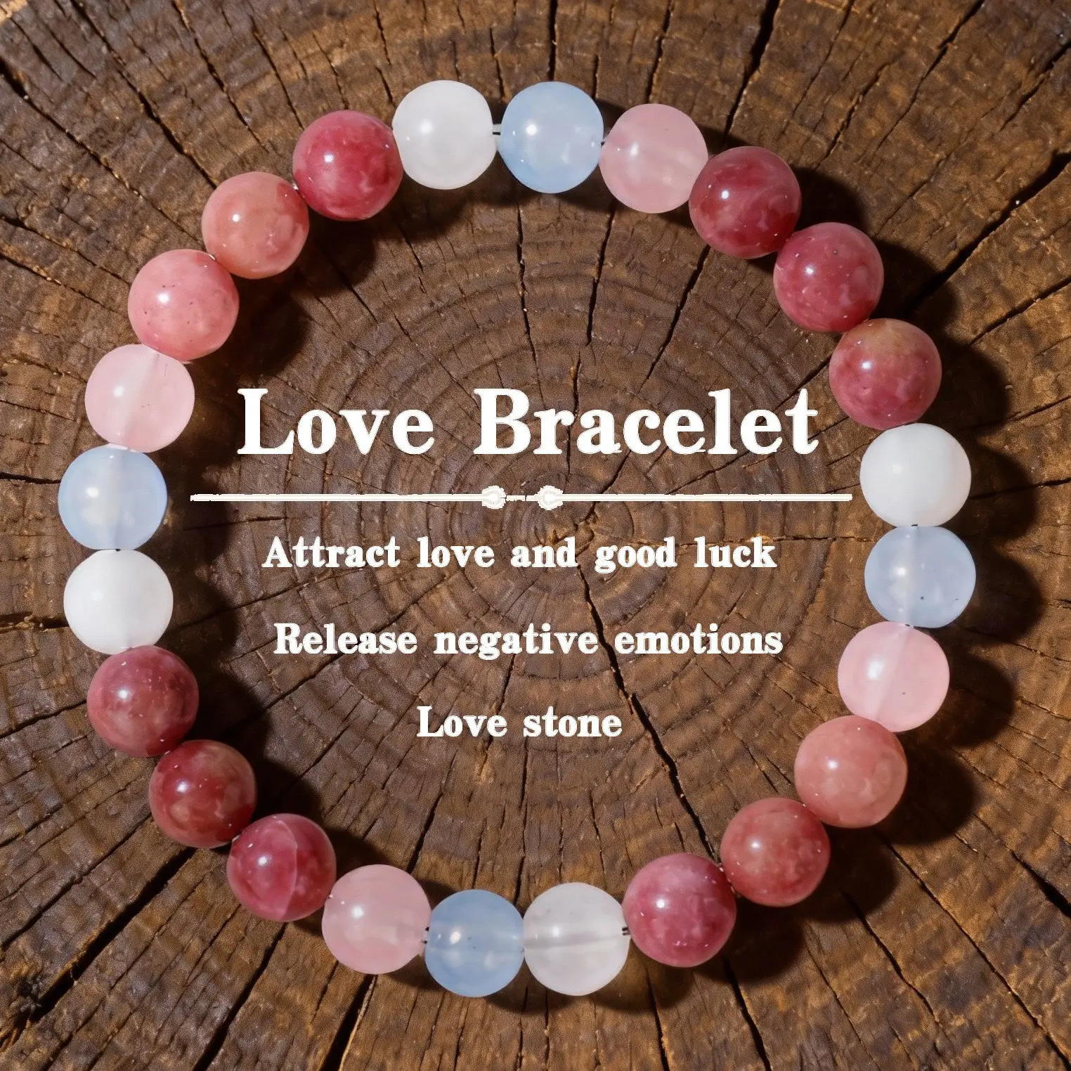 Handmade Natural Crystal Beaded Bracelet Vintage Raw Stone Healing Bracelet