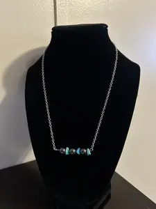 Pearl & Turquoise Bar Necklace