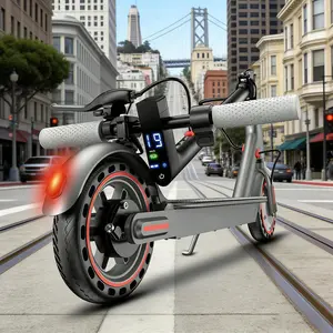 Electric Scooter -19 MPH Max Speed, 8.5''Honeycomb Solid Tires, 350W Motor, 12 Miles Range,Adjustable Speed Foldable Commuter Scooter with Dual Braking System &App Control School Scooters