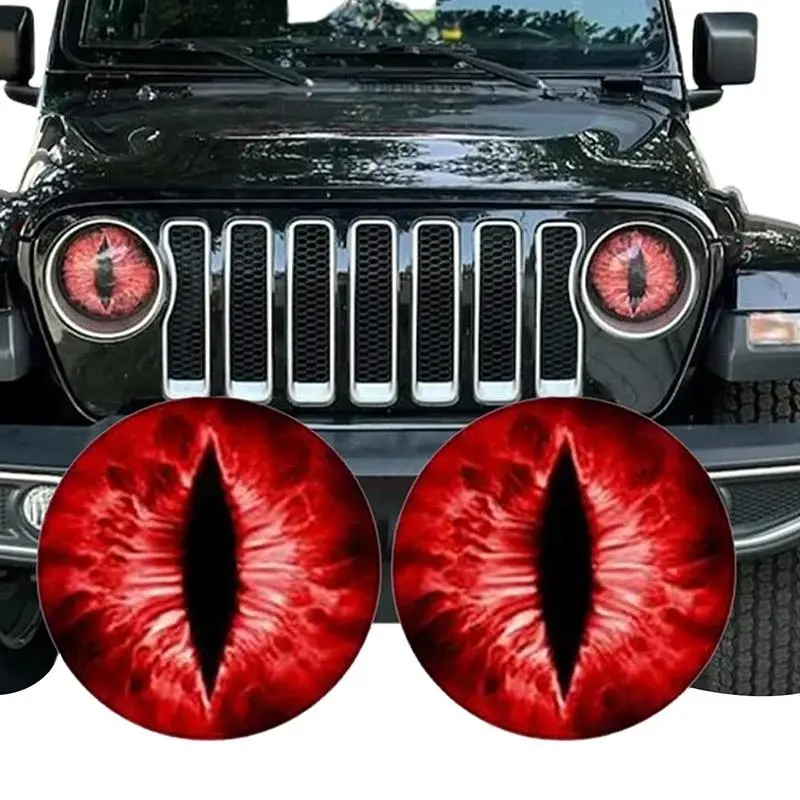 Beast Eyes Headlight Decals Animal Eye Car Headlight Stickers 3D Stereo Eyes Jeep Headlight Decal Car Window Bumper Decoration