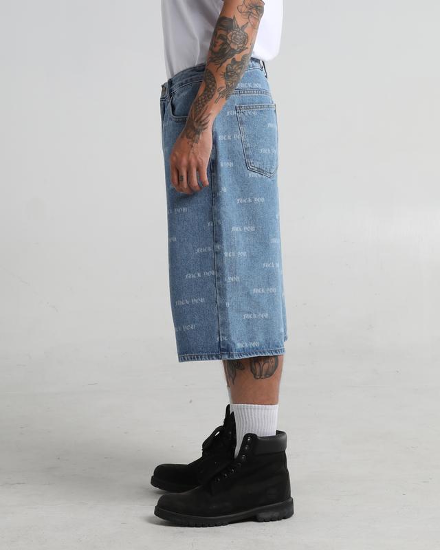 Laser F*** You Denim Shorts