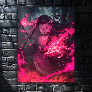 Nezuko Kamado Demon Slayer Art Print Poster, Nezuko Kamado Kimetsu No Yaiba Anime Posters