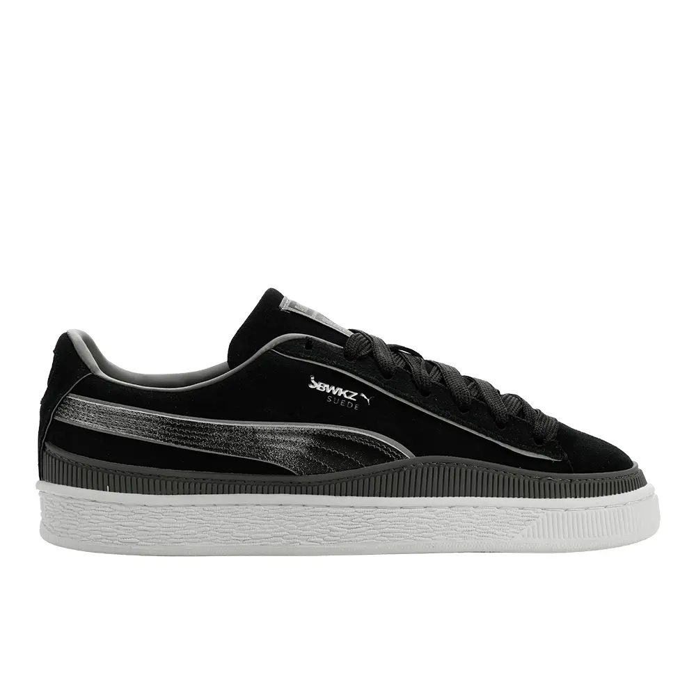 PUMA Mens Suede Jabbawockeez Lace Up Sneakers Shoes Casual - Black