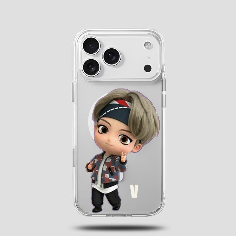 Kawaii Boy Band Phone Case – Cute Cartoon Kpop Inspired Cover Compatible with iPhone 11, 12, 13, 14, 15, 16, 17 Plus Pro Pro Max