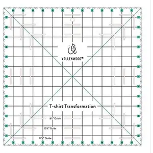 Not Overpriced T-Shirt Alignment Transformation Ruler 14x14inches.Turn Any Old T Shirt Into a Full of Memories.By Andrea Miani.Tshirt Transfer Centering Tee Shirts Square Quilting Template.