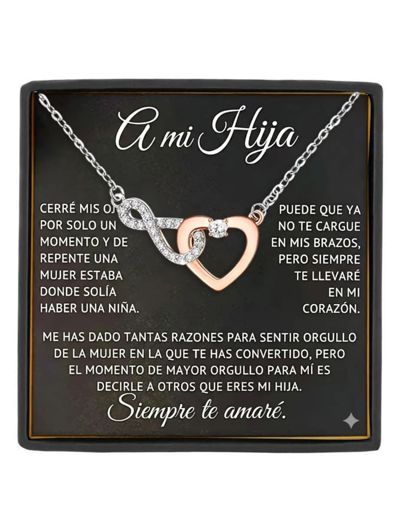 Infinity & Heart Pendant, Heart Design Necklace,Perfect for Birthdays, Christmas,To My Daughter Necklace Gift Ideal From Parents Ideal From Mom/Dad To Daughter To Celebrate Unbreakable Bond
