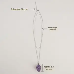 Handmade Crystal Holder Necklace - Stainless Steel Cage for Stone, Crystal Pendant Necklace,Quartz Gemstone Jewelry for Women Men.