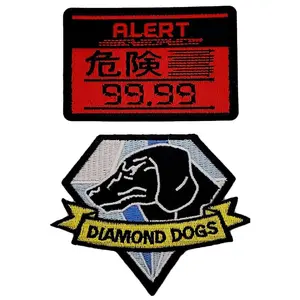 Diamond Dogs Alert Phase Metal Gear Patch [2PC Bundle - Hook Fastener Backing - AP3]