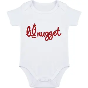 Little Nugget Bodysuit Baby Funny Lil Nugget Baby Short Sleeve Onesie Bodysuits Boy Girls Clothes