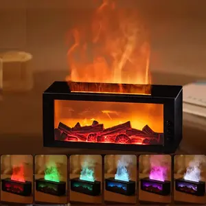 Fireplace Essential Oil Diffuser 150ml Aromatherapy Diffuser Ultrasonic Cool Mist Humidifier Firelight Flame Diffuser with Remote for Home Office Gifts for Easter friends family women