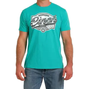 The Cinch Turquoise American Brand Graphic Tee