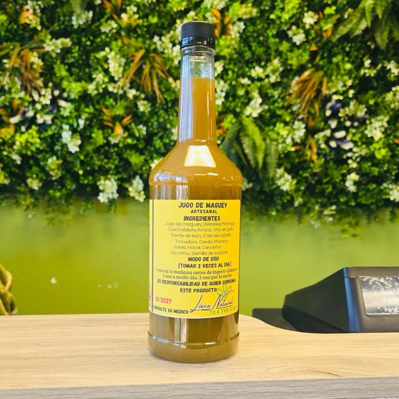 Lixce Jugó de Maguey Artesanal, 100% Natural Reinforced with Sábila Nopal and Ajo Chino Strong Flavor