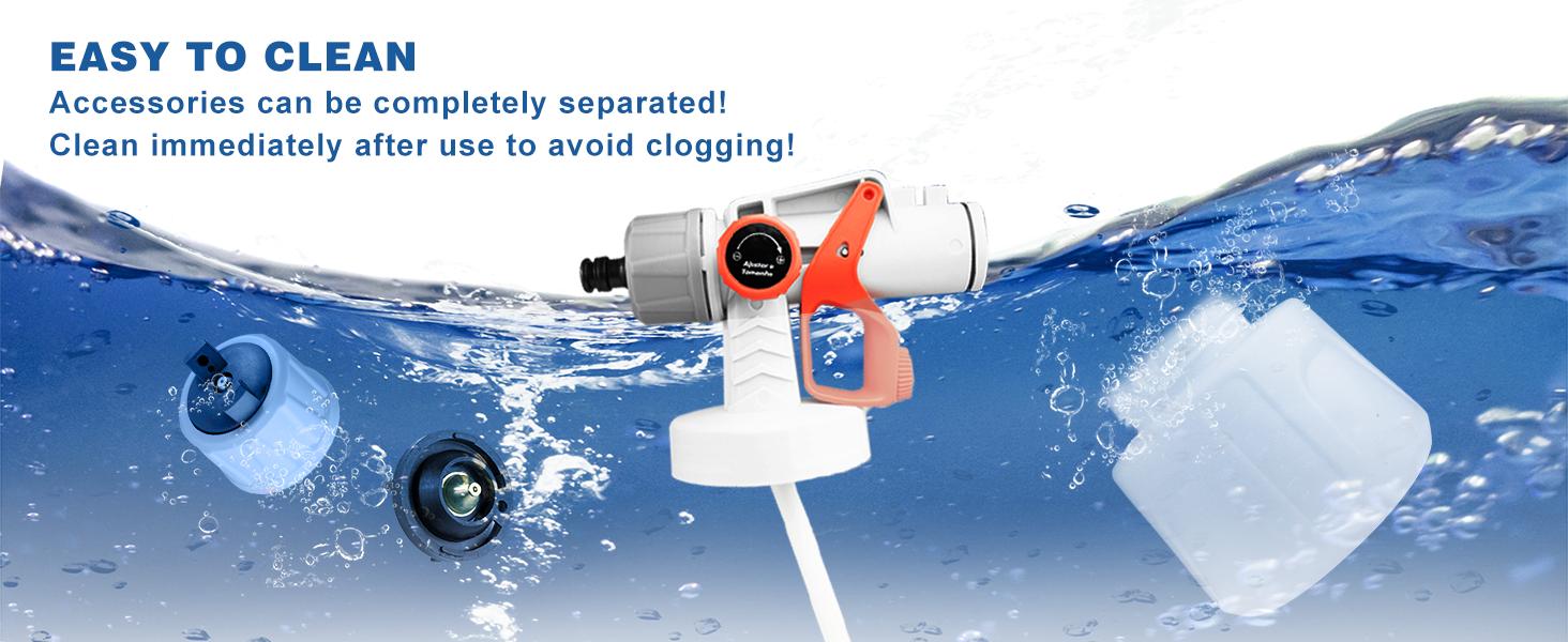 Electric spray gun with a 1400 ml large capacity, low noise and high atomization, suitable for household activities, furniture, fences, and small-scale spraying. Copper Motor Sprayer Paint Power nozzle