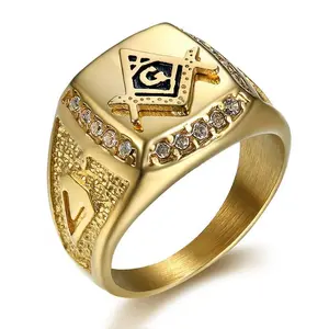 Simple Retro Hip-hop Style Synthetic Zircon AG Pattern Square Stainless Steel Men's Ring Suitable for Daily Leisure, Graduation Gifts, Parties, Birthday Gift Accessories