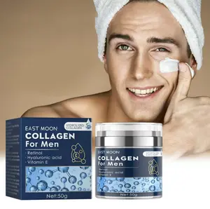 【3 bottles】Collagen Men's Anti-Aging Wrinkle Cream, Men's FaceMoisturizer Cream 50g, Skin Firming and TighteningLotion, Firming Hyaluronic Acid Moisturizer Concealer Daily Moisture Moisturizing Hydrating