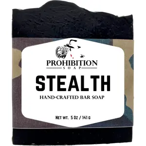 Stealth Bar Soap with Activated Charcoal for Deep Cleansing and Aromatic Fragrance