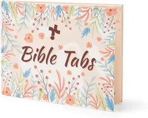 Floral  Tabs for Women,  Index Tabs Booklet, 66 Tabs with Chapter Titles and Summaries, Alignment Guide, Petal Beauty Tabs,  Laminated  Study Gifts Supplies