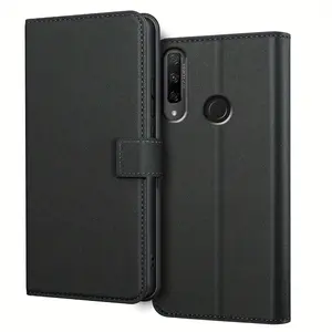 For Honor 9X / Huawei P Smart Z / Y9 Prime (2019) Case With Kickstand PU Leather Card Slot Black Wallet Flip Protective Phone Case Cover