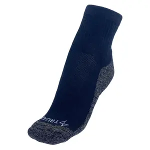 QUARTER Black Cotton Grounding Socks