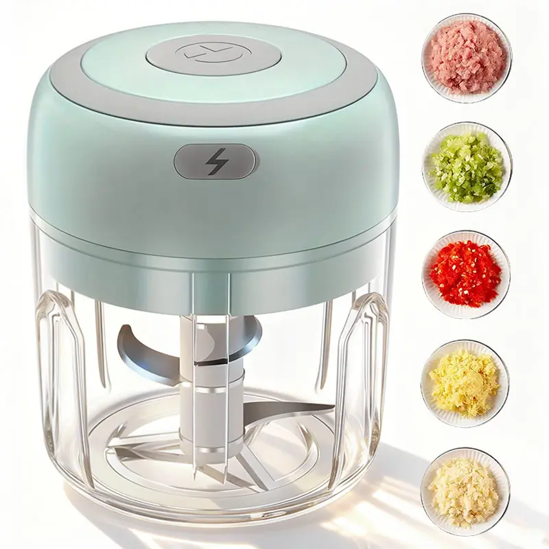 250ML USB Rechargeable Electric Meat Grinder & Vegetable Chopper, High Power Mini Food Processor, Food Grade Processor, Small Durable Design for Home Kitchen, Multifunctional Kitchen Appliances, Household Appliances