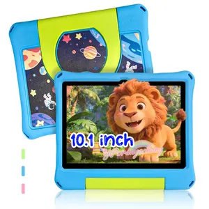 10.1-inch children's tablet, Touchscreen tablet, educational tablet Android 12, 1TB expandable storage, 5G WiFi support, shockproof case, parental controls, eye-protecting screen, without adapter, a gift for children on Halloween