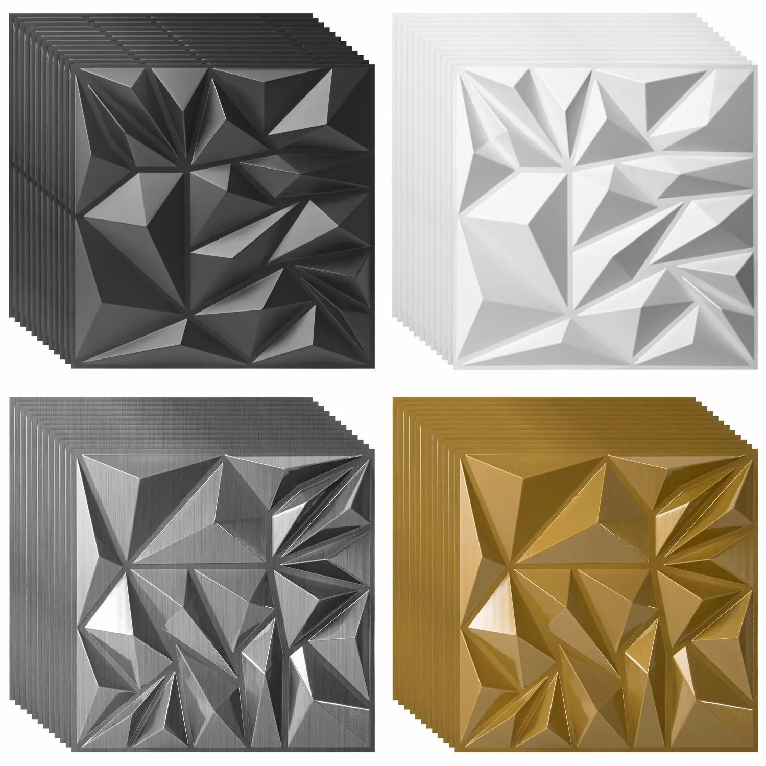 3D Wall Panels, Texture PVC Wall Panels for Interior Wall Decor, 11.8"x 11.8" (30cmx30cm), for Interior Wall Decor In Living Room, Bedroom, Kitchen Room, TV Background, Feature Wall Decoration