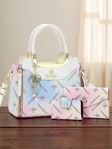 Women's Handbag Set 3-Piece, Multicolor Gradient Crossbody Bag, Multi-Functional Shoulder Bag, Suitable for All Occasions, Mother's Day Gift, Handbag Wallet Set