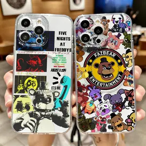 Five N-Nights at F-Freddys Phone Case Protector for iPhone 17 16 15 14 13 12 11 Pro Max Plus Clear Magnetic Phone Case MagSafe Slim Lightweight Precision Cut Camera Protection Shockproof Scratch-Transparent Funda