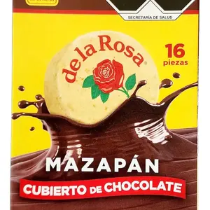 Mazapán covered in chocolate box of 16 pieces Snack Sweet