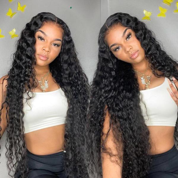 【Alipearl Hair Bundles】30 Inch Deep Wave Bundles Kinky Curly Wave Hair Weft Unprocessed Virgin Human Hair Raw Bundles Water Wave Bundles