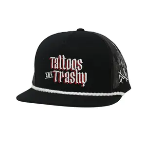 Tattoos are Trashy Embroidered Trucker Hat Snapback Adjustable (Up To Size 8 Head) Gift Cap