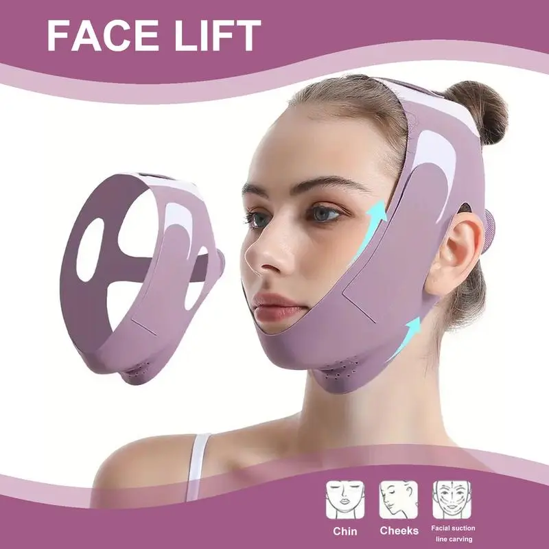 1PCS Summer V Line Face Lifting Strap, Neck Lift Jaw Tightening Exerciser, Face Lift Tape Remover, Jaw Line Sculptor Eliminator, Mask Shaper for Jawline,  Chin Strap for Sleeping, Double Chin Reducer for Women