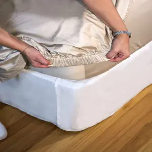 Effortless Bedding Oversized Semi-Fitted Top Sheet, 100% Certified Giza Egyptian Cotton Extra-Long Staple, 500 Thread Count, Sateen