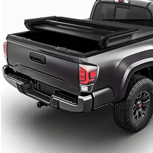[Fits 2024-2026 Toyota Tacoma] 5 Ft Bed, Soft Tri-fold Truck Bed Tonneau Cover, with Track Rail System