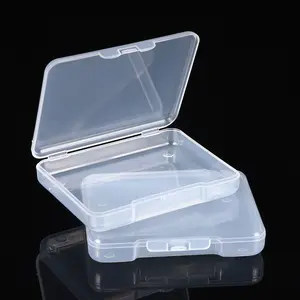 10pcs Transparent Rectangular Plastic Storage Boxes with Flip-Top Lids - Durable PP Material, Ideal for Organizing Small Items, Accessories, and Fishing Gear, Fishing Box