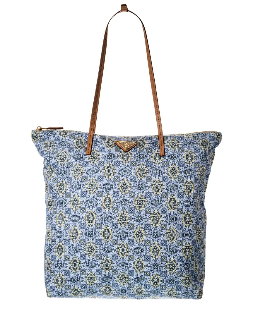 Prada Logo Nylon Tote