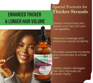 Organic Hair Solution+ Chebe Hair Growth Oil- Formulated With African Chebe Powder - with Castor Oil- Tea Tree-Willow Bark-Sweet almond oil, Grape Seed Oil, For Split Ends and Dry Scalp- For All Hair Types Haircare Argan