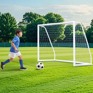 Segawe Durable Full-Size Soccer Goal Portable Backyard Soccer Net for All Ages 8ft/10ft