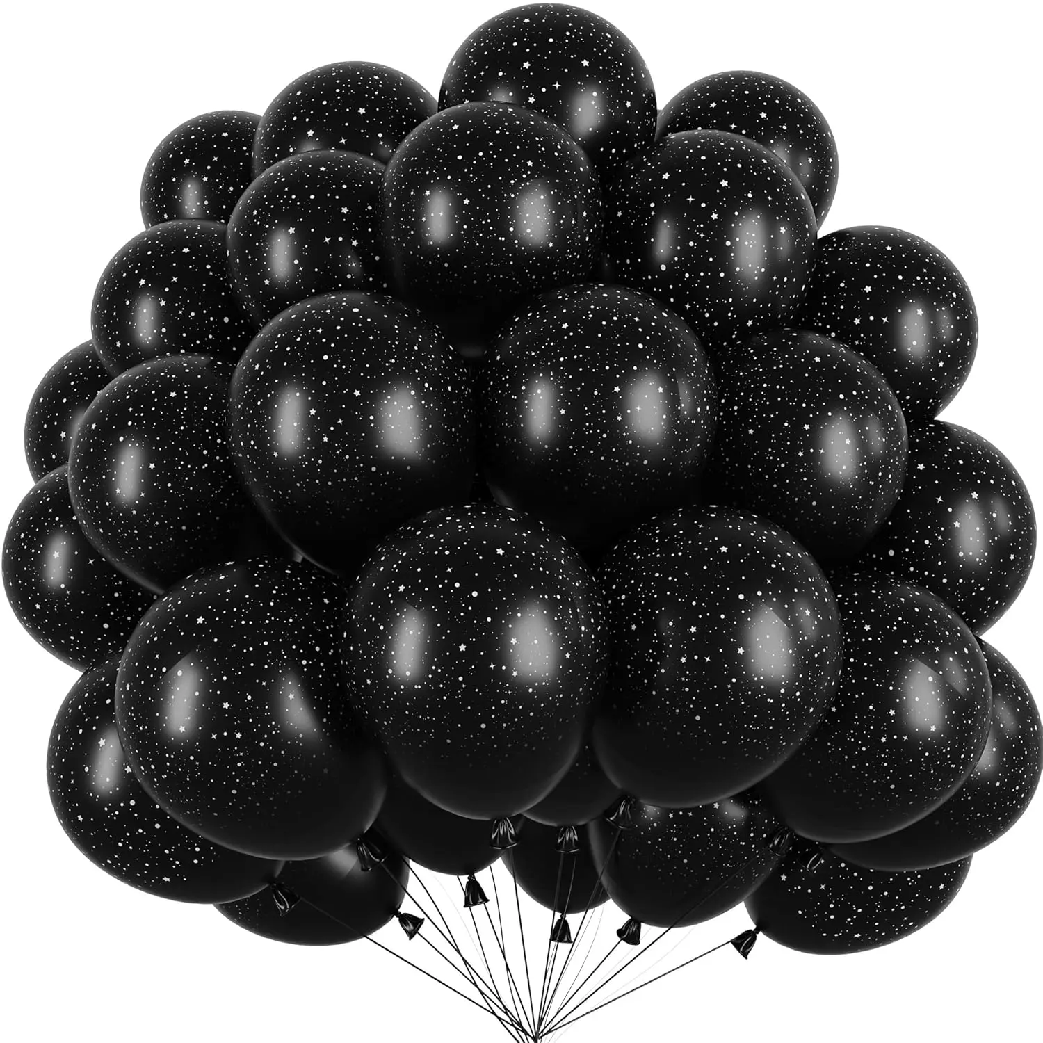 60Pcs Black Galaxy Space Balloon Set with Star Balloons for Birthday Baby Shower Party Decor