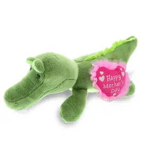 DOLLIBU 6" Polyester Embroidered Plush Alligator Heart Stuffed Toy - Ideal Mothers Day Gift